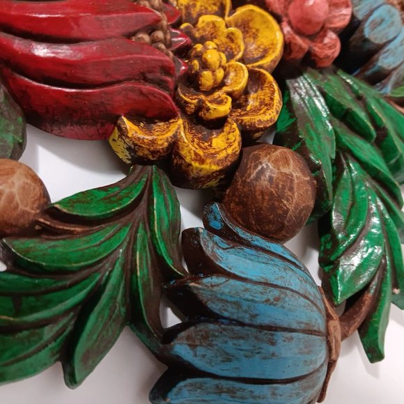 Syroco Wall Hanging Pair Fruit Flower Baskets Plastic Vintage MCM  Decor 5620B - Picture 5 of 16